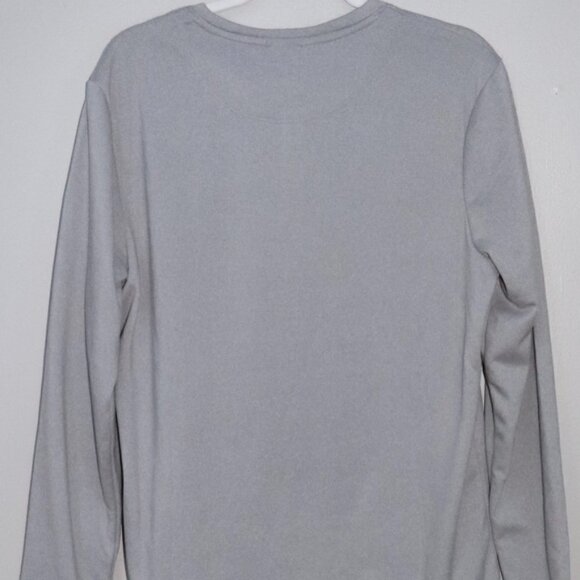Boston Traders Men's Polar Fleece Henley Long Sleeve Pullover in Gray Size S - Picture 2 of 4